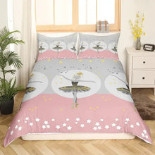 Load image into Gallery viewer, African American Duvet Cover Gilrs Kids Cute Ballet Princess Dancer Bedding Set Double Queen King Size Polyester Qulit Cover Melanated Brown (8284833382636)
