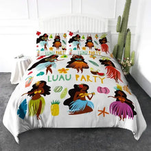 Load image into Gallery viewer, African American Duvet Cover Gilrs Kids Cute Ballet Princess Dancer Bedding Set Double Queen King Size Polyester Qulit Cover Melanated Brown (8284833382636)
