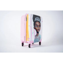 Load image into Gallery viewer, Kids Luggage:   Black Princess Image On Luggage :  Toddler-to Youth Melanated Designs Kids (7482030588140)
