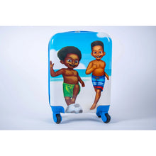 Load image into Gallery viewer, Kids Luggage:   Boy Beach Theme Luggage:  Toddler-to Youth Melanated Travel Bags (7570940821740)
