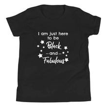 Load image into Gallery viewer, Youth Short Sleeve T-Shirt-Black and Fabulous  (Boy/Unisex) Melanated Designs Kids (7543694950636)
